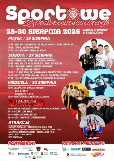 Zapraszamy na Sportowe Zakończenie Wakacji
