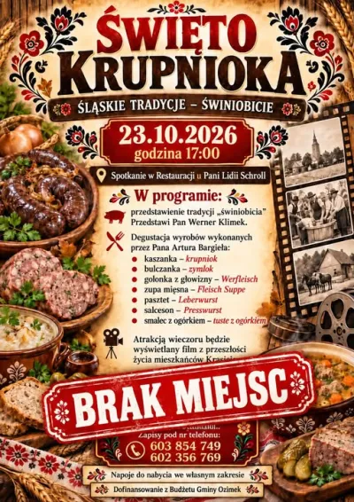 Już brak miejsc na Święto Krupnioka
