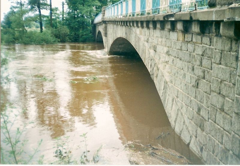 Stan wody w Małej Panwi w lipcu w roku 1997
